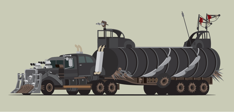 Illustration for article titled All the awesome cars from Mad Max: Fury Road in one cool graphic